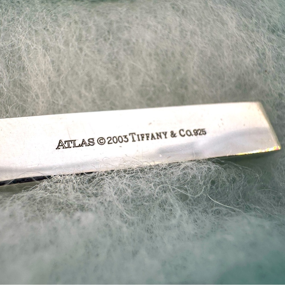 🌟 Tiffany & Co Atlas Pendant Roman Numeral Bar Pendant ‘03 925 Rare Tiffany & Co - Picture 4 of 10